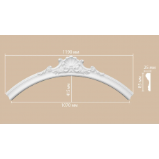 Радиус [1/4 круга] Decomaster 897174-151 (Rнар. 835 | Rвн. 750)